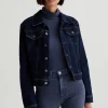 Women Trina Turk Ag Dark Wash Robyn Jean Jacket