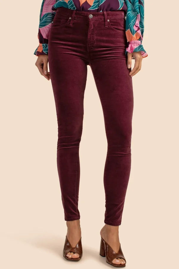 Women Trina Turk Ag Velvet Farrah Skinny Pant