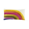 Trina Turk Calistoga Embroidered Rainbow Pillow 14X26"