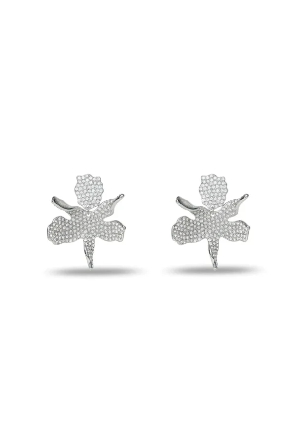 Trina Turk Crystal Small Paper Lily Earring