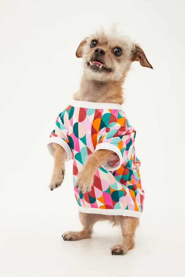 Trina Turk Dancing Dots Jersey Pet Pajama Shirt