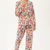 Women Trina Turk Dancing Dots Women'S Long Sleeve Long Pant Jersey Pj Set