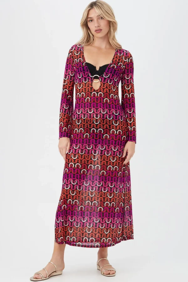 Women Trina Turk Echo Mesh Maxi Dress