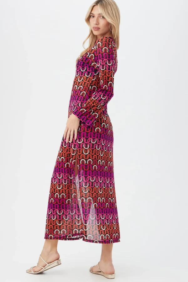 Women Trina Turk Echo Mesh Maxi Dress