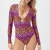 Women Trina Turk Echo Ring Front Paddle Suit