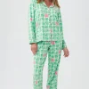 Women Trina Turk Elephants Women'S Long Sleeve Long Pant Jersey Pj Set