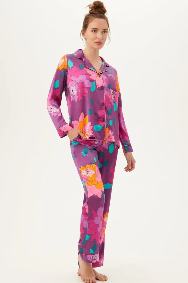 Women Trina Turk Evening Bloom Long Sleeve Classic Pj Set