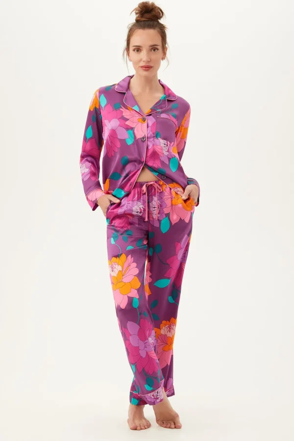 Women Trina Turk Evening Bloom Long Sleeve Classic Pj Set