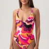 Women Trina Turk Fan Faire Twist Back Maillot