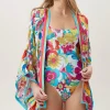 Women Trina Turk Fontaine Fringe Kimono Swim Cover-Up