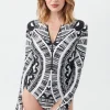 Women Trina Turk Hula Zip Up Paddle Suit