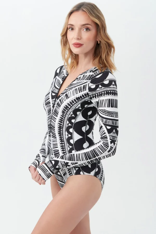 Women Trina Turk Hula Zip Up Paddle Suit