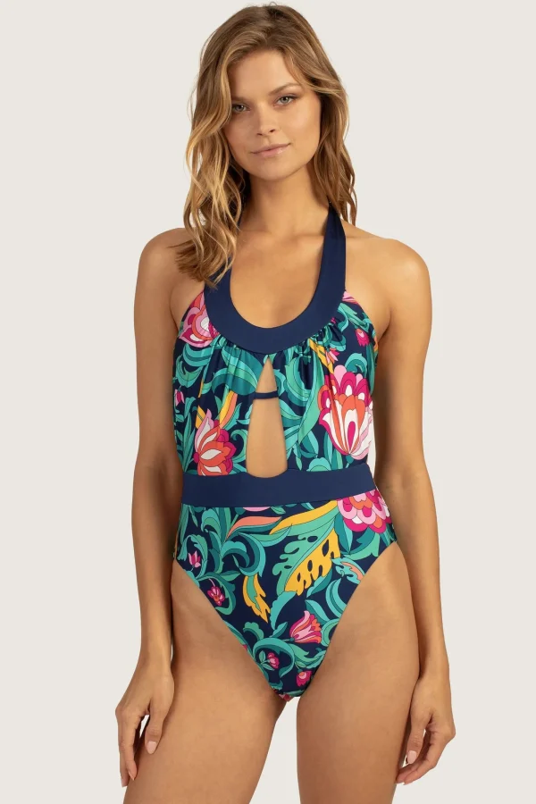 Women Trina Turk India Garden Halter Maillot