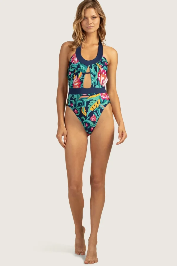 Women Trina Turk India Garden Halter Maillot