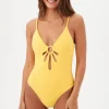 Women Trina Turk Joplin Petal Cut One Piece Swimsuit