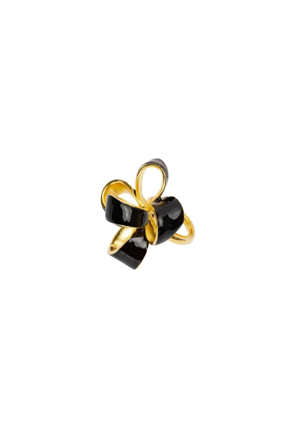 Trina Turk Kjl Bow Enamel Adjustable Ring