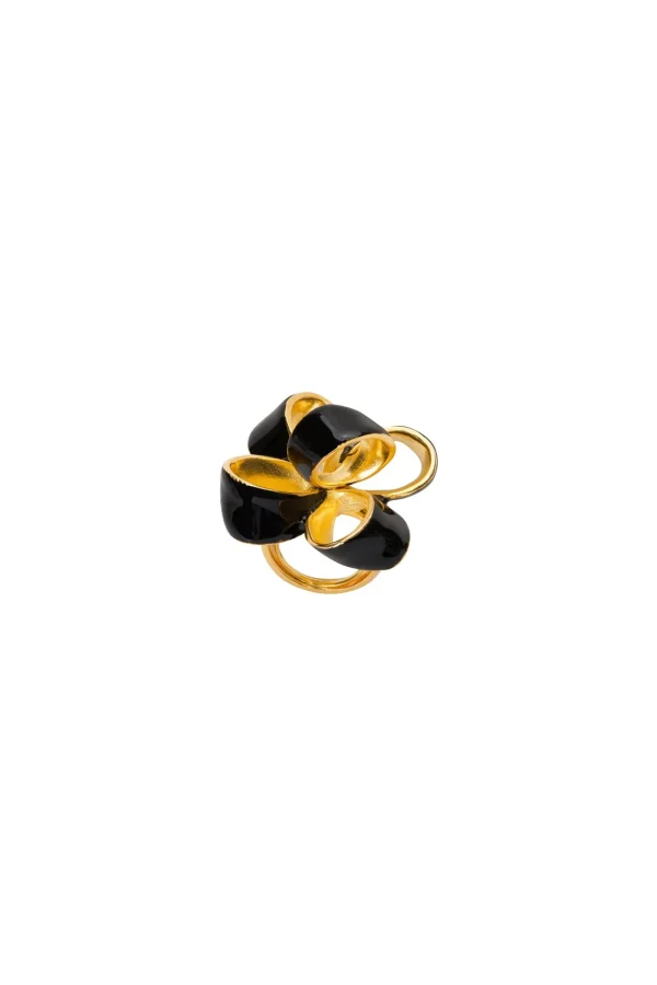 Trina Turk Kjl Bow Enamel Adjustable Ring