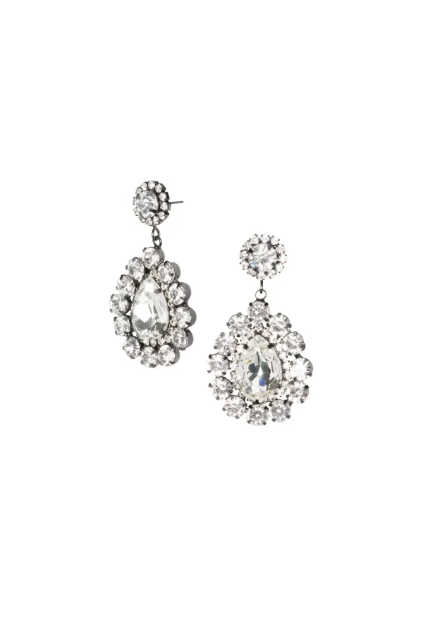 Trina Turk Kjl Crystal Teardrop Post Drop Earring