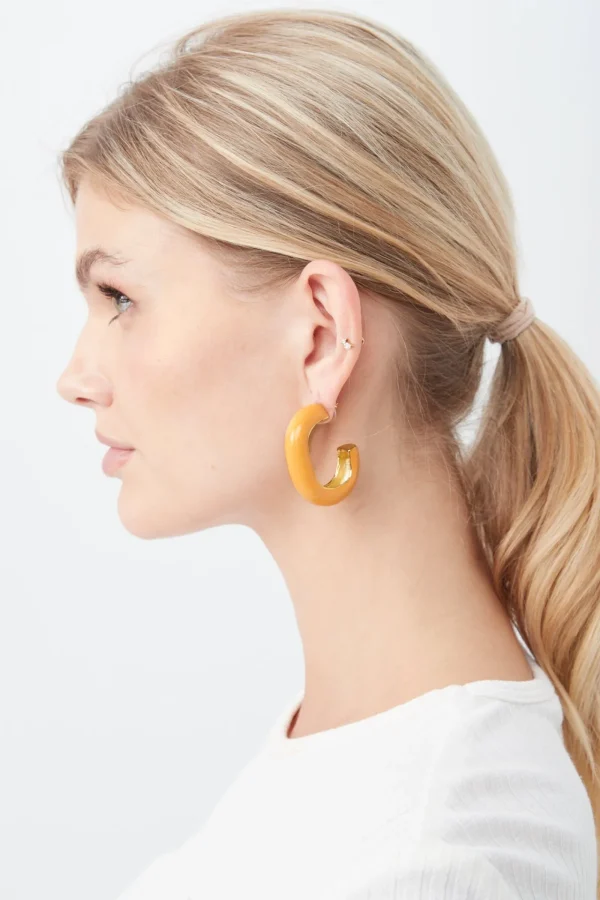 Trina Turk Kjl Enamel C Hoop Earring