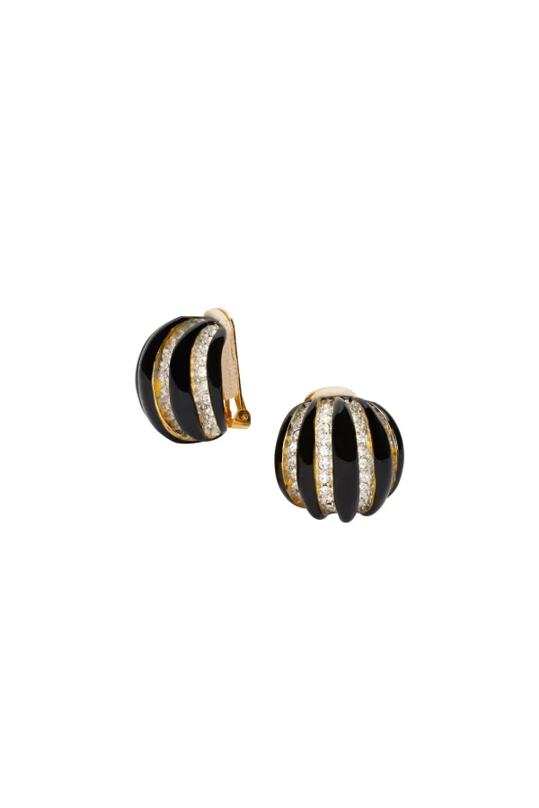 Trina Turk Kjl Enamel Rib Domed Earring