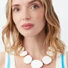 Trina Turk Kjl Flat And Gold Collar Necklace