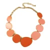 Trina Turk Kjl Flat And Gold Collar Necklace