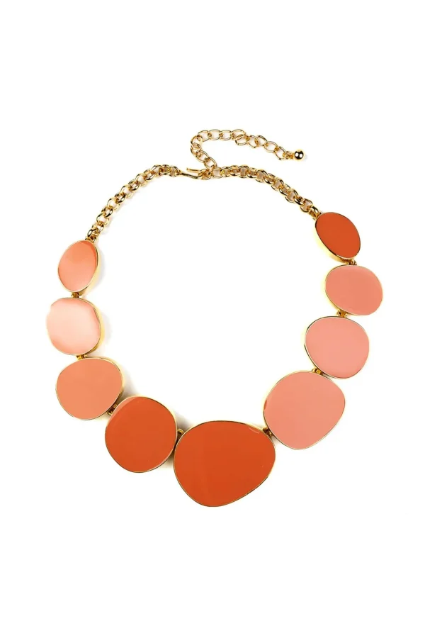 Trina Turk Kjl Flat And Gold Collar Necklace