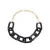 Trina Turk Kjl Gold Black Resin 8 Link Necklace