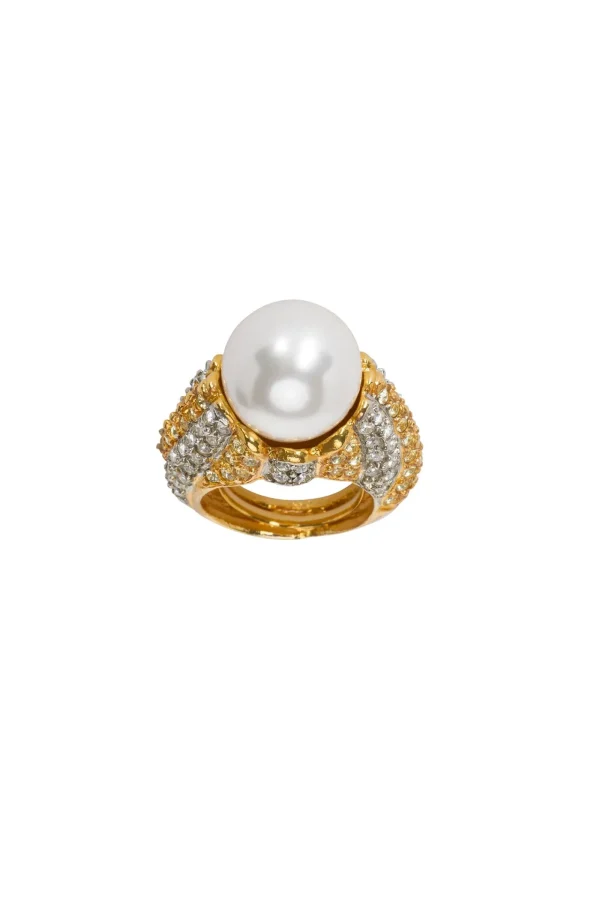 Trina Turk Kjl Jonquil Pave Adjustable Ring