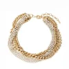 Trina Turk Kjl Layer Chain Stone Necklace