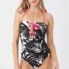 Women Trina Turk Lennox Bandeau Lace Up One Piece