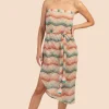 Women Trina Turk Mirage Crochet Bandeau Midi Dress