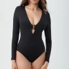 Women Trina Turk Monaco Ring Front Paddle Suit