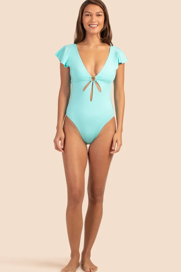 Women Trina Turk Monaco Solids Flutter Maillot