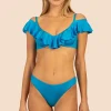 Women Trina Turk Monaco Solids Ruffle Underwire Swim Top