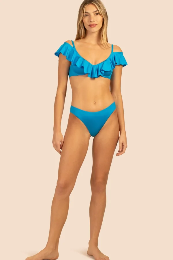 Women Trina Turk Monaco Solids Ruffle Underwire Swim Top