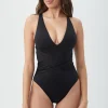 Women Trina Turk Monaco Wrap Plunge One Piece