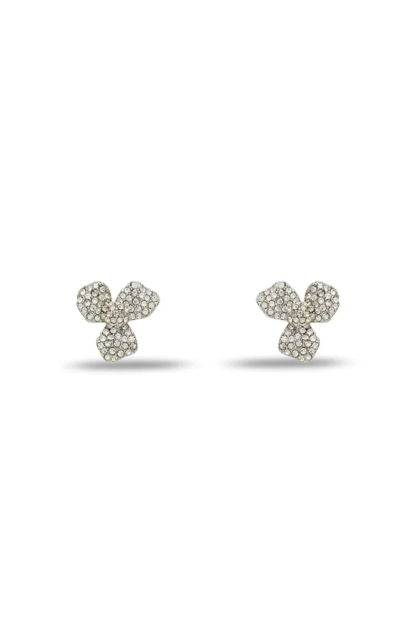 Trina Turk Pave Trillium Stud Earrings