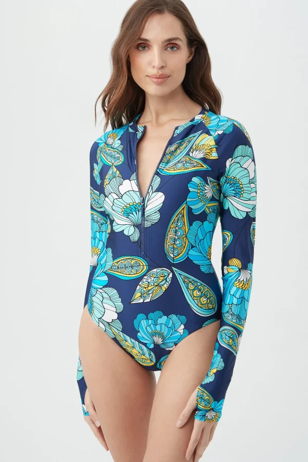 Women Trina Turk Pirouette Zip-Up Paddle Suit