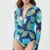 Women Trina Turk Pirouette Zip-Up Paddle Suit