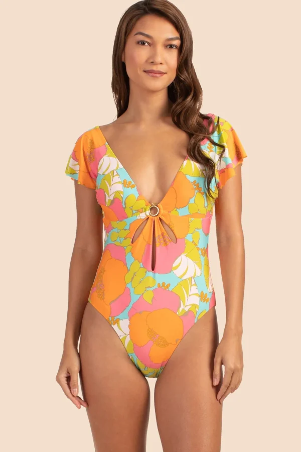 Women Trina Turk Playa De Flor Flutter Maillot