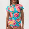 Women Trina Turk Poppy Short Sleeve Swim Tee