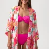 Women Trina Turk Poppy Tie Front Beach Shirt