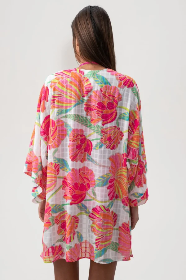 Women Trina Turk Poppy Tie Front Beach Shirt