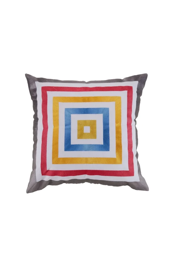 Trina Turk Satin Stitch Embroidered Square Pillow