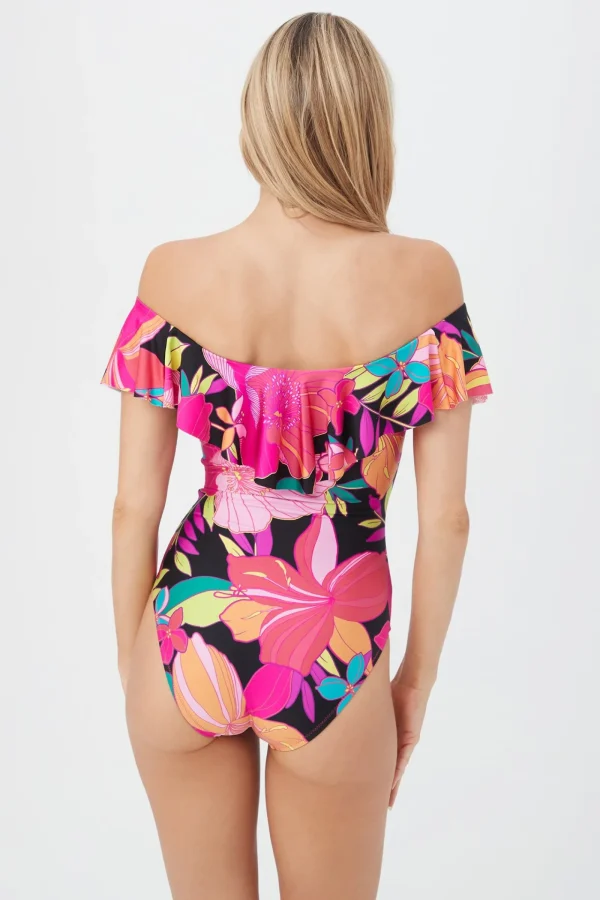 Women Trina Turk Solar Floral Off The Shoulder One Piece