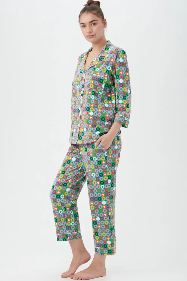 Women Trina Turk Stacked Rings Cropped Pj Set