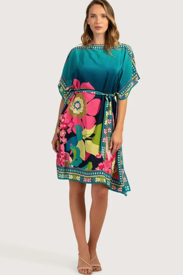 Women Trina Turk Sunlight Floral Belted Theodora Caftan Dress