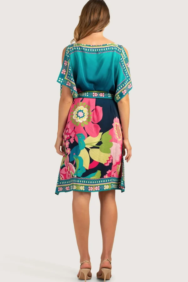 Women Trina Turk Sunlight Floral Belted Theodora Caftan Dress