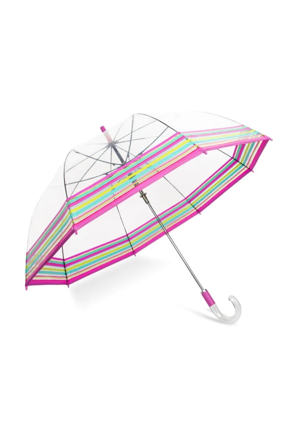 Trina Turk Sole Stripe Clear Bubble Umbrella